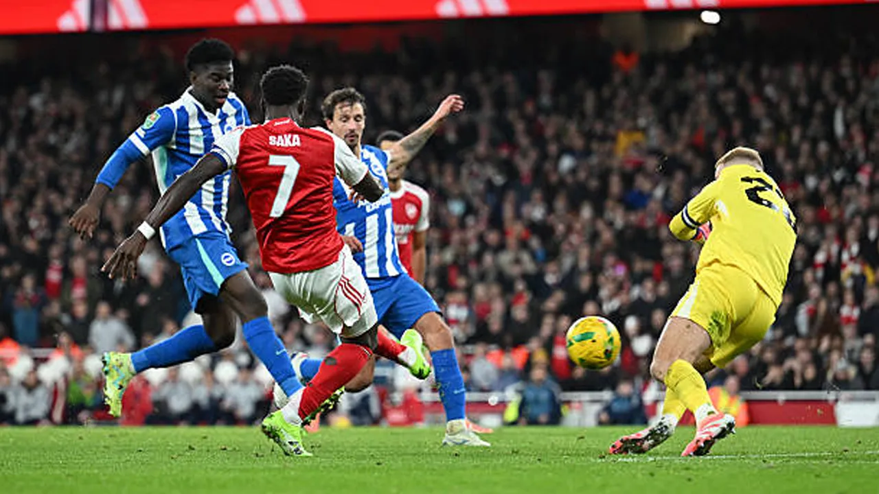Arsenal vs Brighton via gettyimages