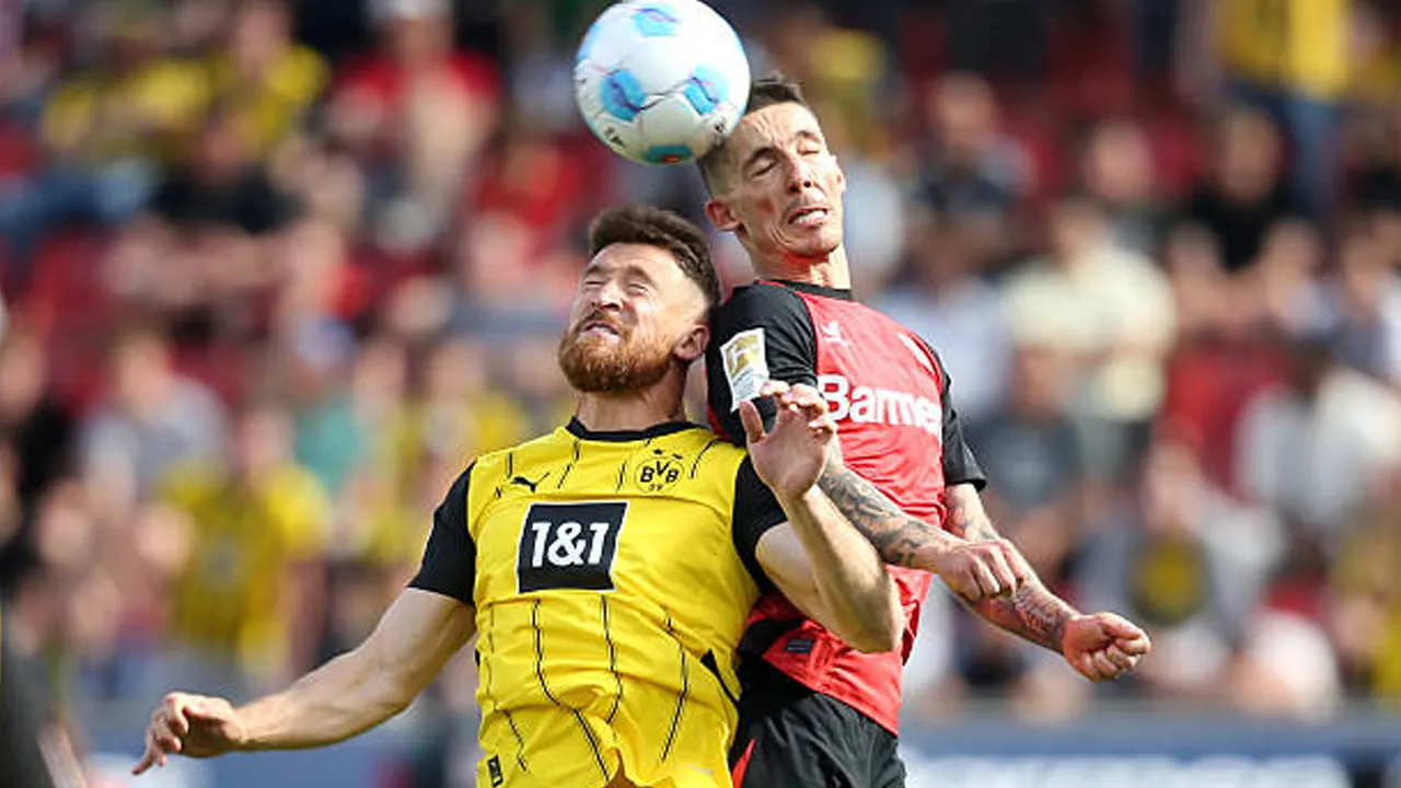 Bayer Leverkusen vs Dortmund via gettyimages