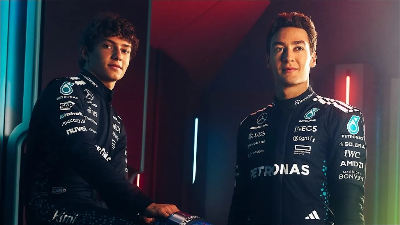 Kimi Antonelli dan George Russell