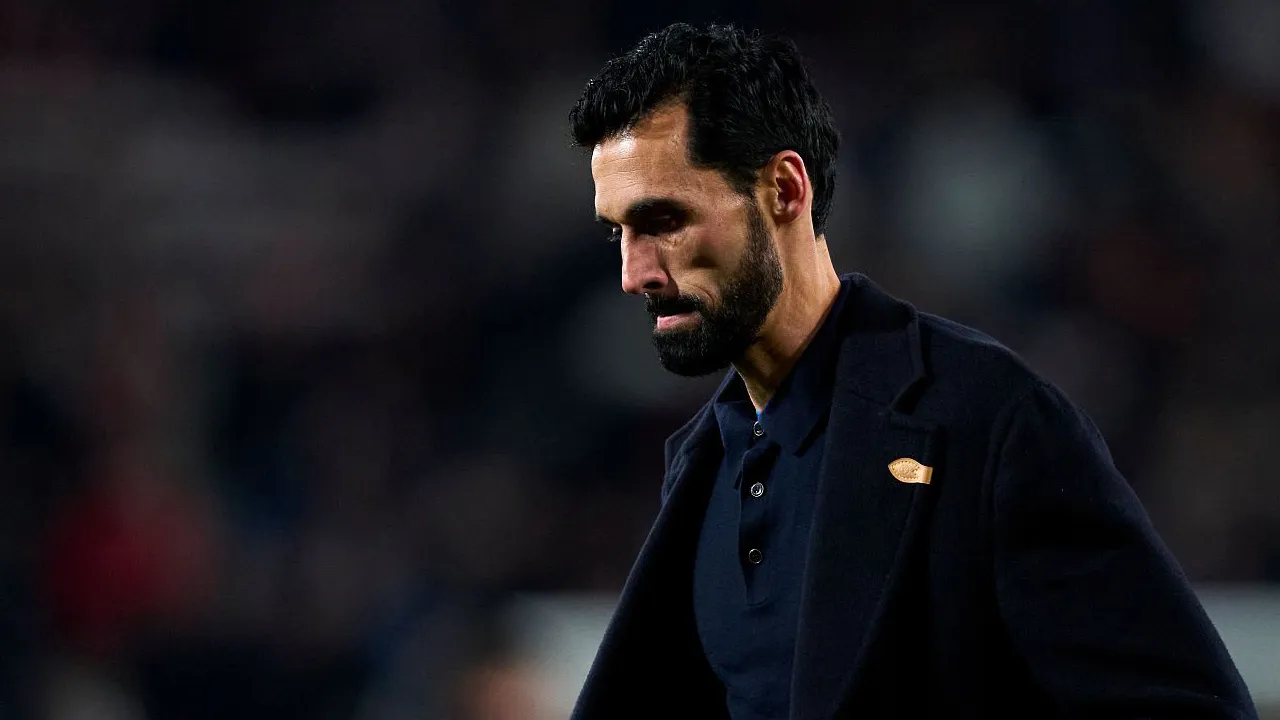 Ekspresi Alvaro Arbeloa setelah Real Madrid dikalahkan Albacete di Copa del Rey. (Foto: Diego Souto/Getty Images)