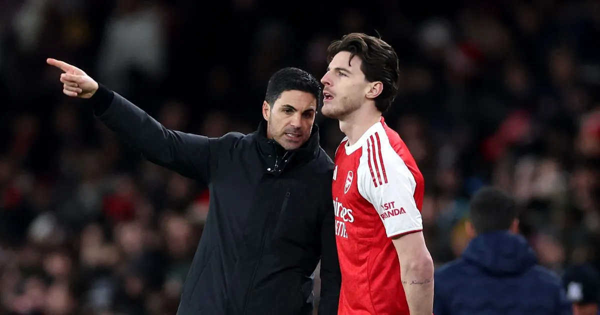 Arteta Tanggapi Insiden Declan Rice dengan Staf Arsenal - sumber: (footballlondon)