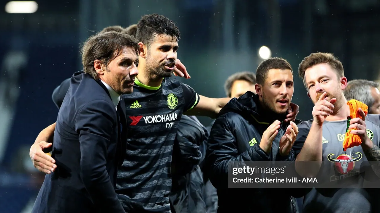 Antoino Conte dan Diego Costa saat masih di Chelsea