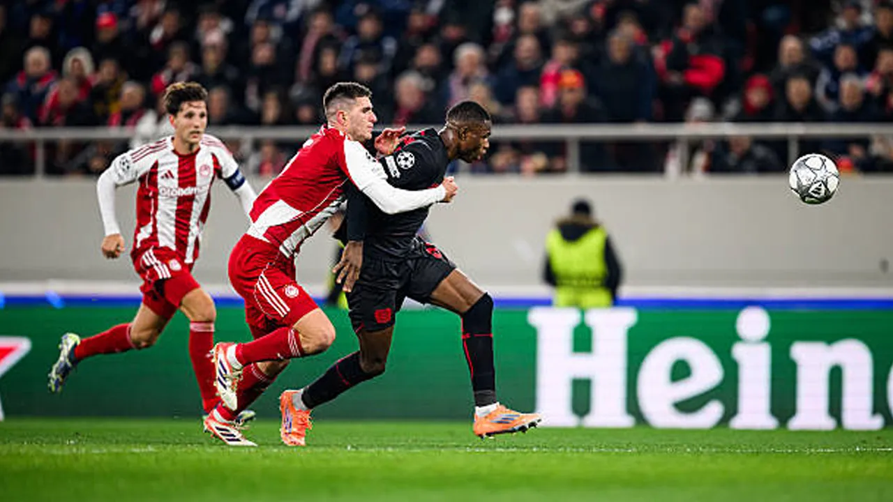 Hasil Pertandingan Liga Champions: Olympiakos 2-0 Bayer Leverkusen