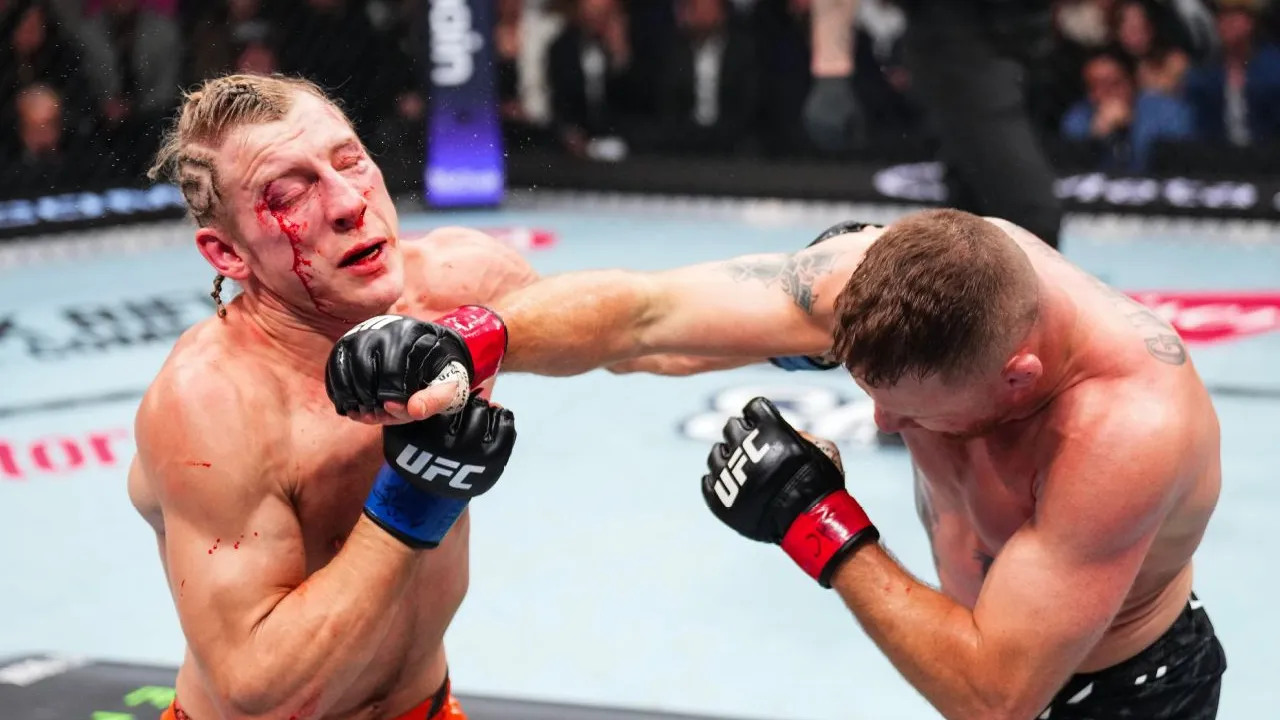Pertarungan utama UFC 324 yang berakhir dengan kemenangan angka mutlak untuk Gaethje itu dianggap sebagai duel penuh aksi oleh sebagian pihak. (Foto: Fight TV)
