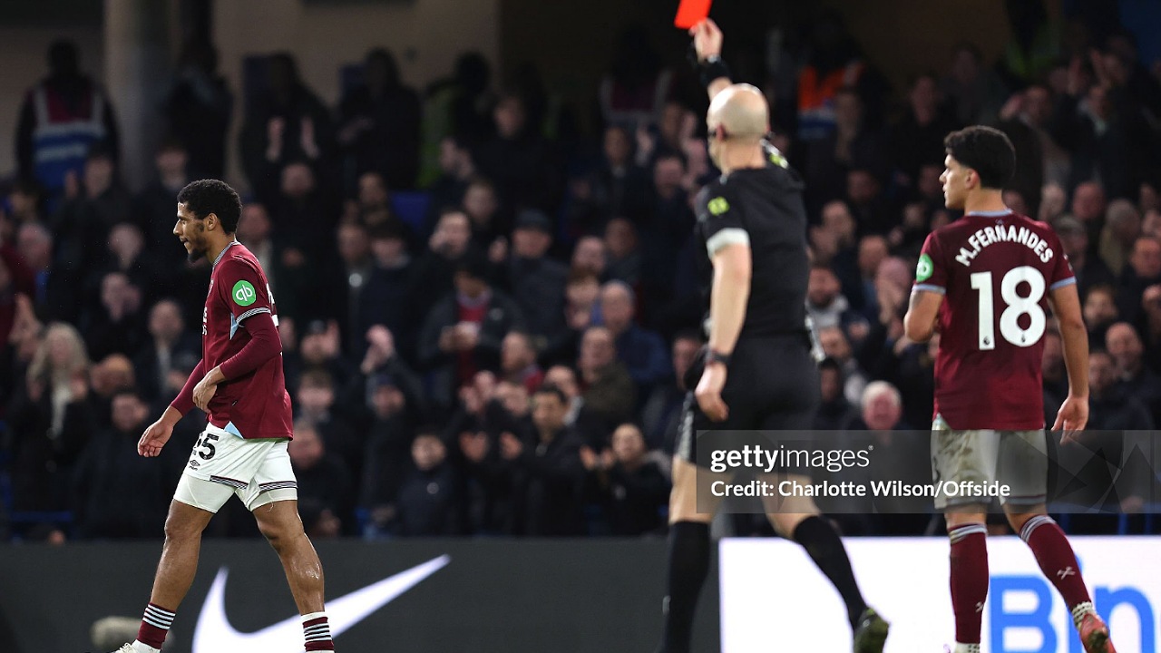 Nuno Kecewa Todibo Kena Kartu Merah saat West Ham Tumbang dari Chelsea