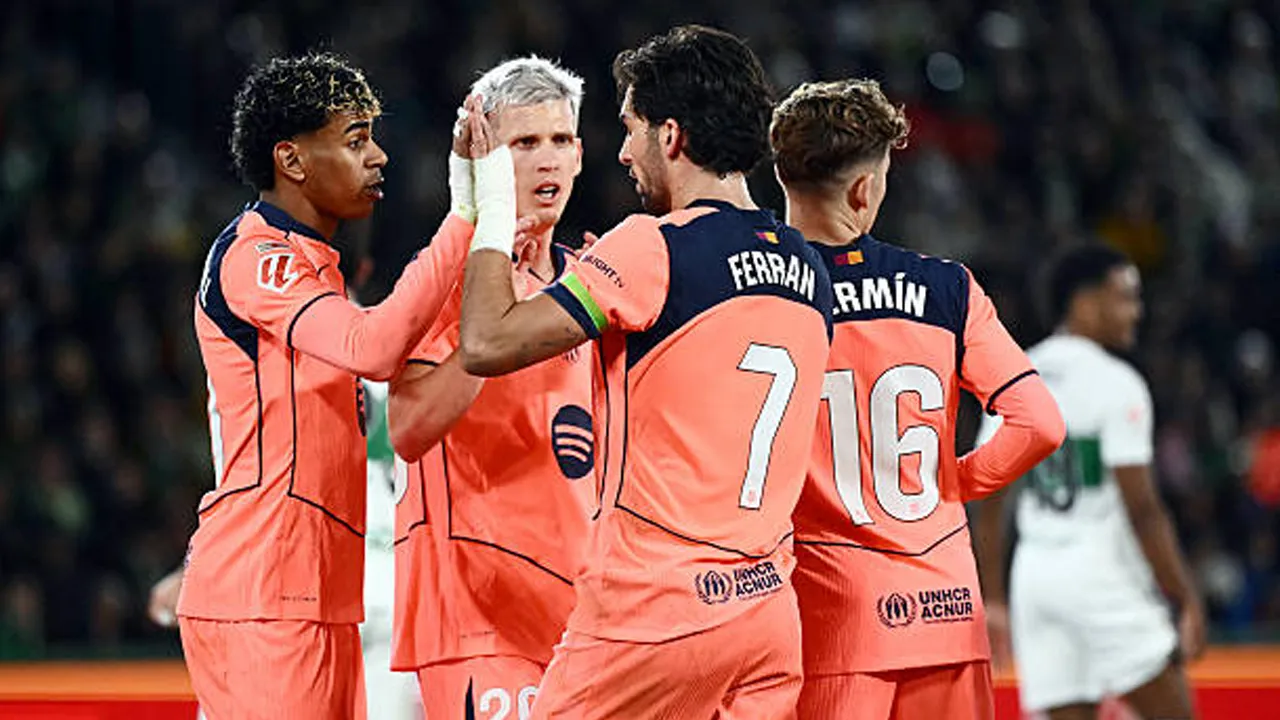 Tekuk Elche 3-1, Barcelona Kian Kokoh di Puncak Klasemen La Liga