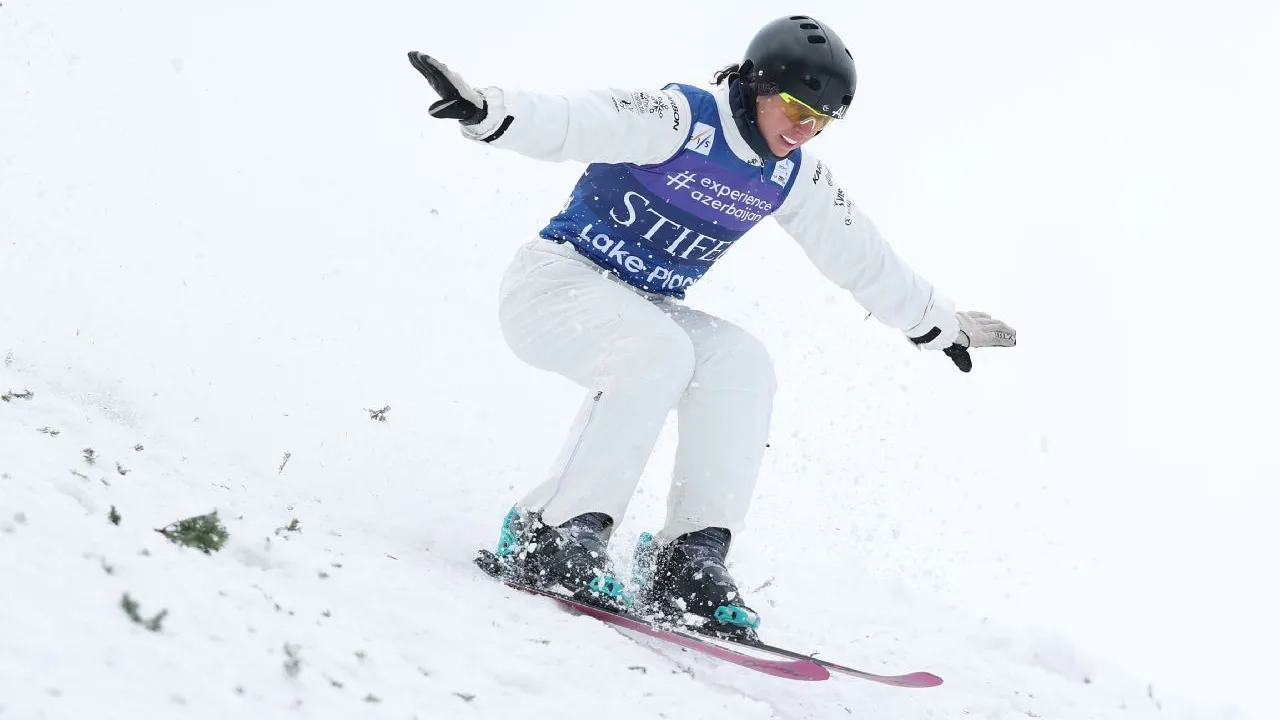 Sebagai atlet berpengalaman, Laura Peel merupakan salah satu unggulan dalam nomor aerials putri. (Foto: AP)