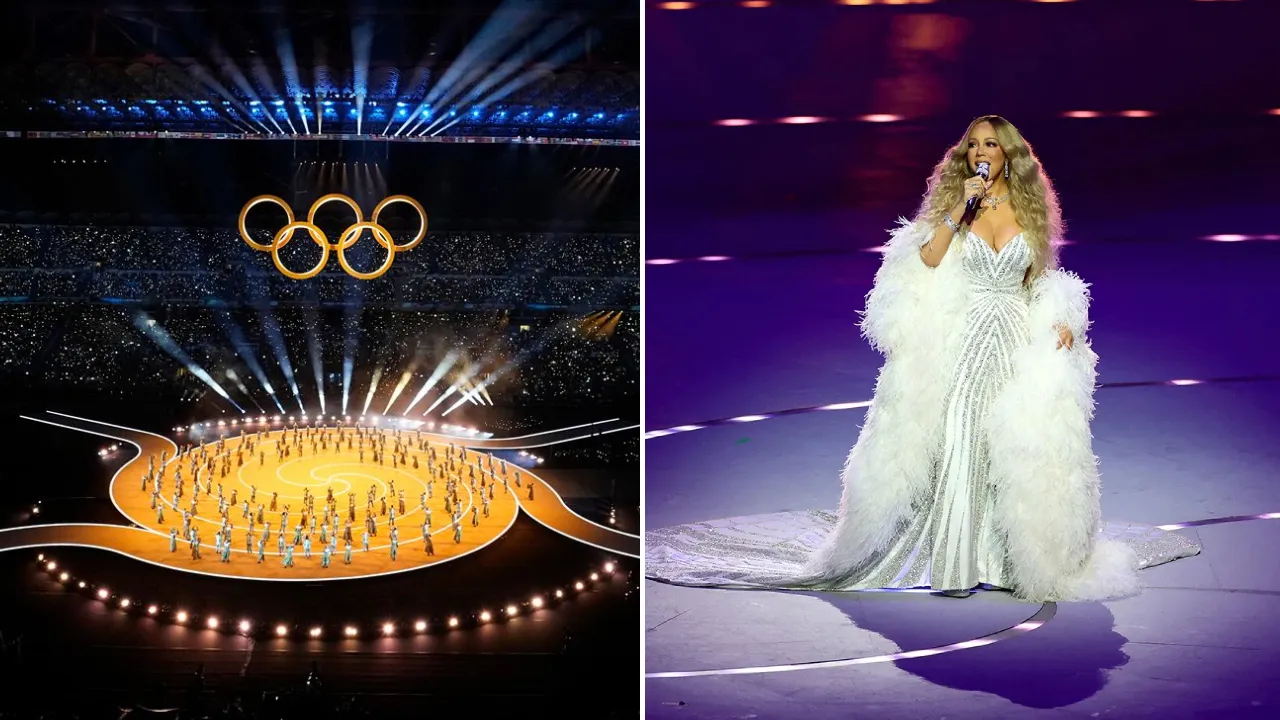 Penyanyi internasional Mariah Carey (kanan) menjadi salah satu penampil utama dalam upcara pembukaan Olimpiade Musim Dingin Milan-Cortina 2026 di San Siro. (Foto: AP)