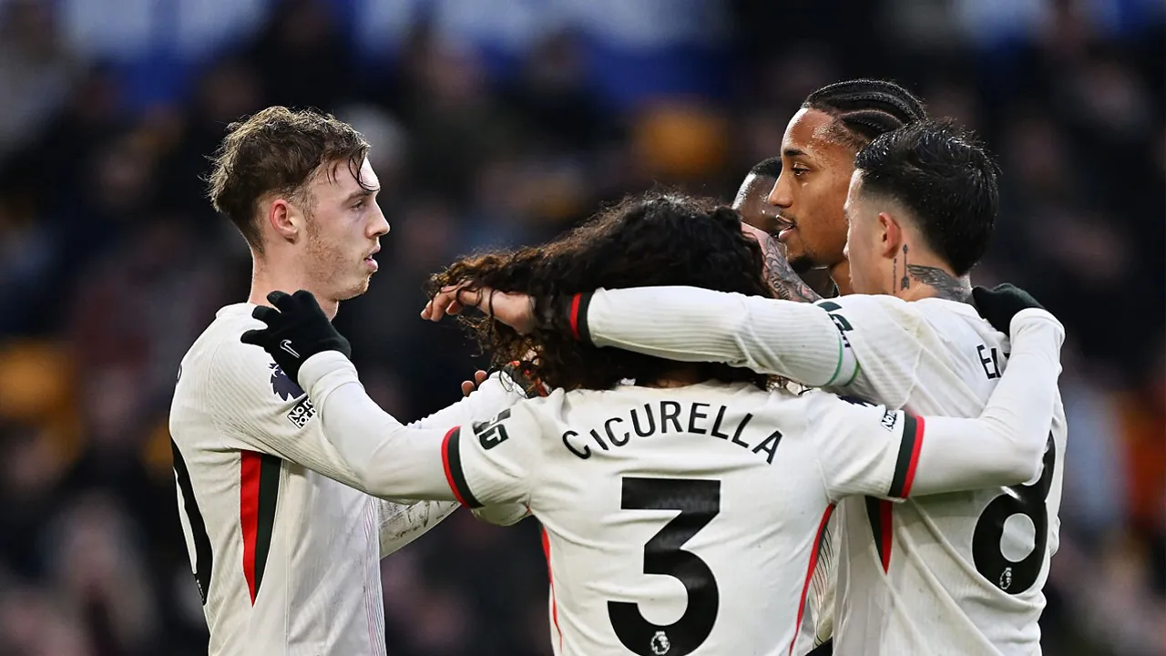 Selebrasi gol Cole Palmer untuk Chelsea.