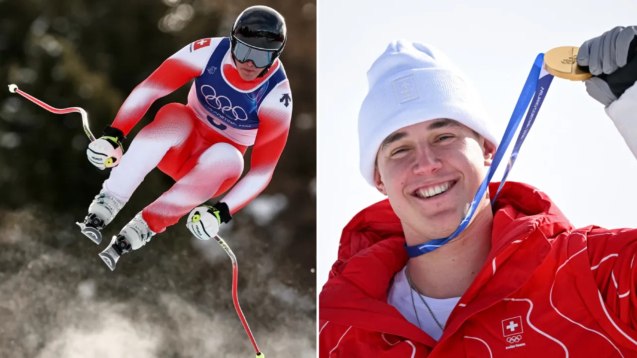 Franjo von Allmen membukukan waktu 1 menit 51,61 detik, catatan yang tidak mampu disamai para pesaingnya. (Foto: AP)