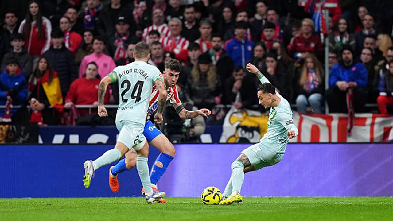 Hasil Pertandingan La Liga Spanyol: Atletico Madrid 0-1 Real Betis