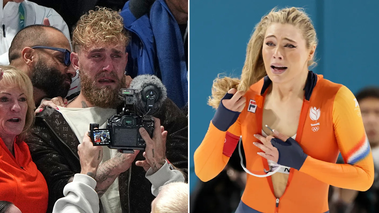 Jake Paul Rayakan Emas Olimpiade Sang Tunangan Jutta Leerdam dari Tribun