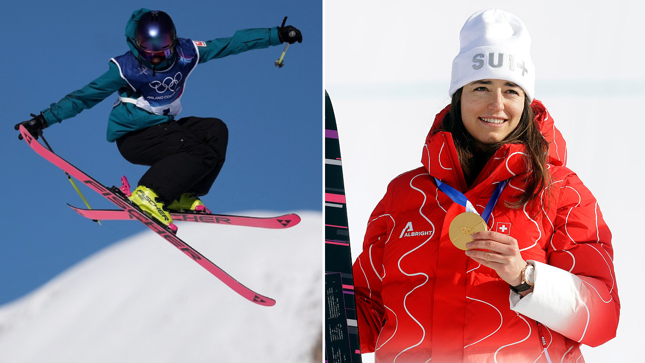 Mathilde Gremaud memastikan medali emas dengan skor terbaik 86,96 poin, unggul tipis 0,38 poin atas Gu Ailing. (Foto: AP)