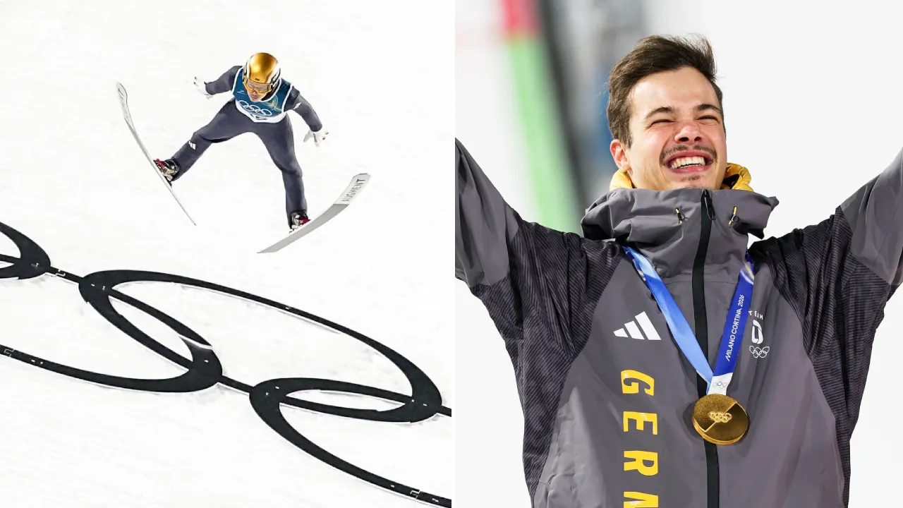 Philipp Raimund memastikan kemenangan lewat lompatan final luar biasa yang memastikan total nilai tertinggi dalam kompetisi. (Foto: AP)