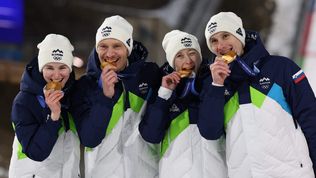 Slovenia Pertahankan Emas Ski Jumping Beregu Campuran di Olimpiade 2026