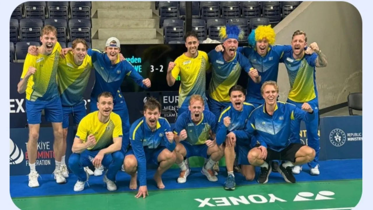Tim Swedia Cetak Sejarah Raih Medali Pertama Kejuaraan Beregu Eropa