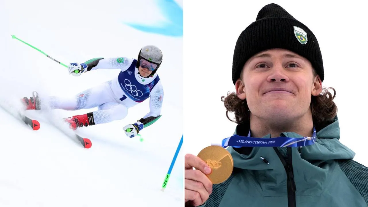 Lucas Pinheiro Braathen membukukan waktu gabungan dua putaran 2 menit 25,00 detik. (Foto: AP)