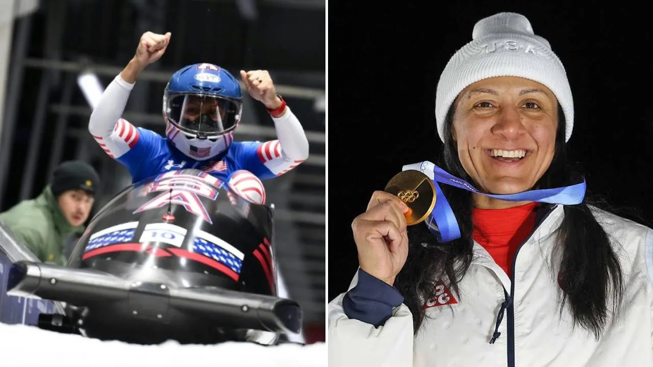 Elana Meyers Taylor mencatatkan total waktu 3 menit 57,93 detik, unggul tipis 0,04 detik atas wakil Jerman, Laura Nolte. (Foto: AP)