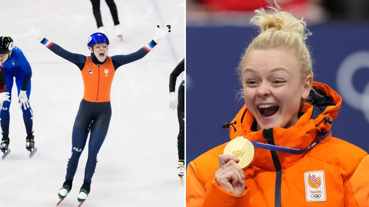 Berlomba di Milano Ice Skating Arena, Xandra Velzeboer mencatat waktu 1 menit 28,437 detik untuk finis terdepan. (Foto: AP)