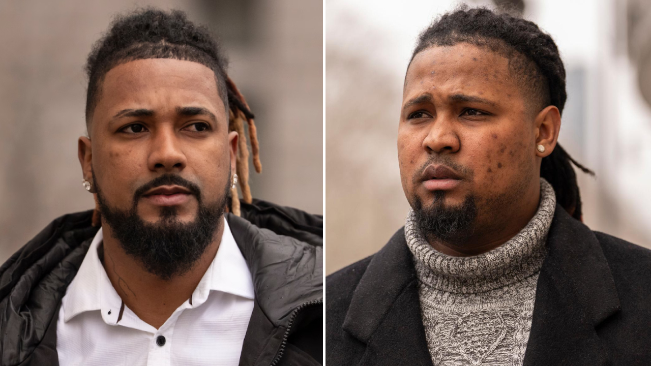 Emmanuel Clase (kiri) dan Luis Ortiz tampak menghadiri pengadilan. (Foto: AP)