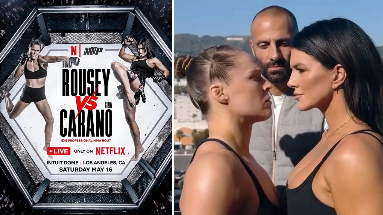 Ronda Rousey menyebut duel melawan Gina Carano ini sebagai salah satu pertarungan terbesar dalam sejarah olahraga tarung wanita. (Foto: Fight TV)