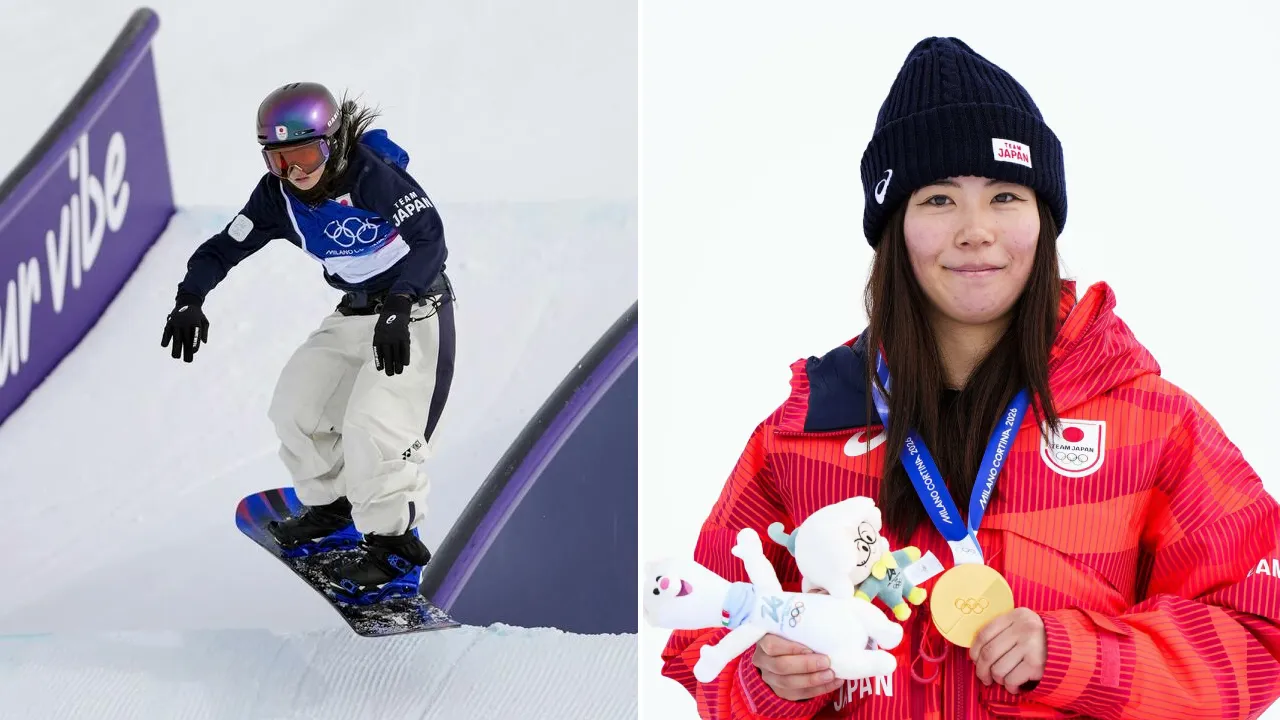Mari Fukada mencatatkan skor terbaik 87,83 pada percobaan ketiga atau terakhirnya, memastikan emas bagi Jepang. (Foto: AP)