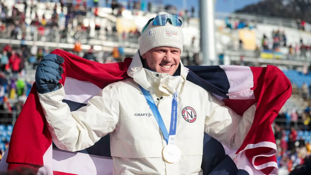 Rekor itu dipastikan Norwegia setelah Johannes Dale-Skjevdal merebut emas nomor mass start 15 km biathlon putra Olimpiade Musim Dingin 2026, Jumat (20/2).