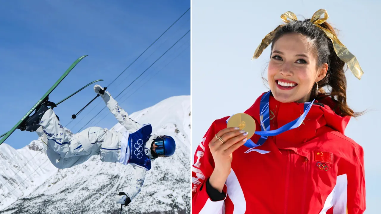 Gu Ailing memastikan emas lewat skor terbaik 94,75 poin pada run terakhirnya. (Foto: AP)