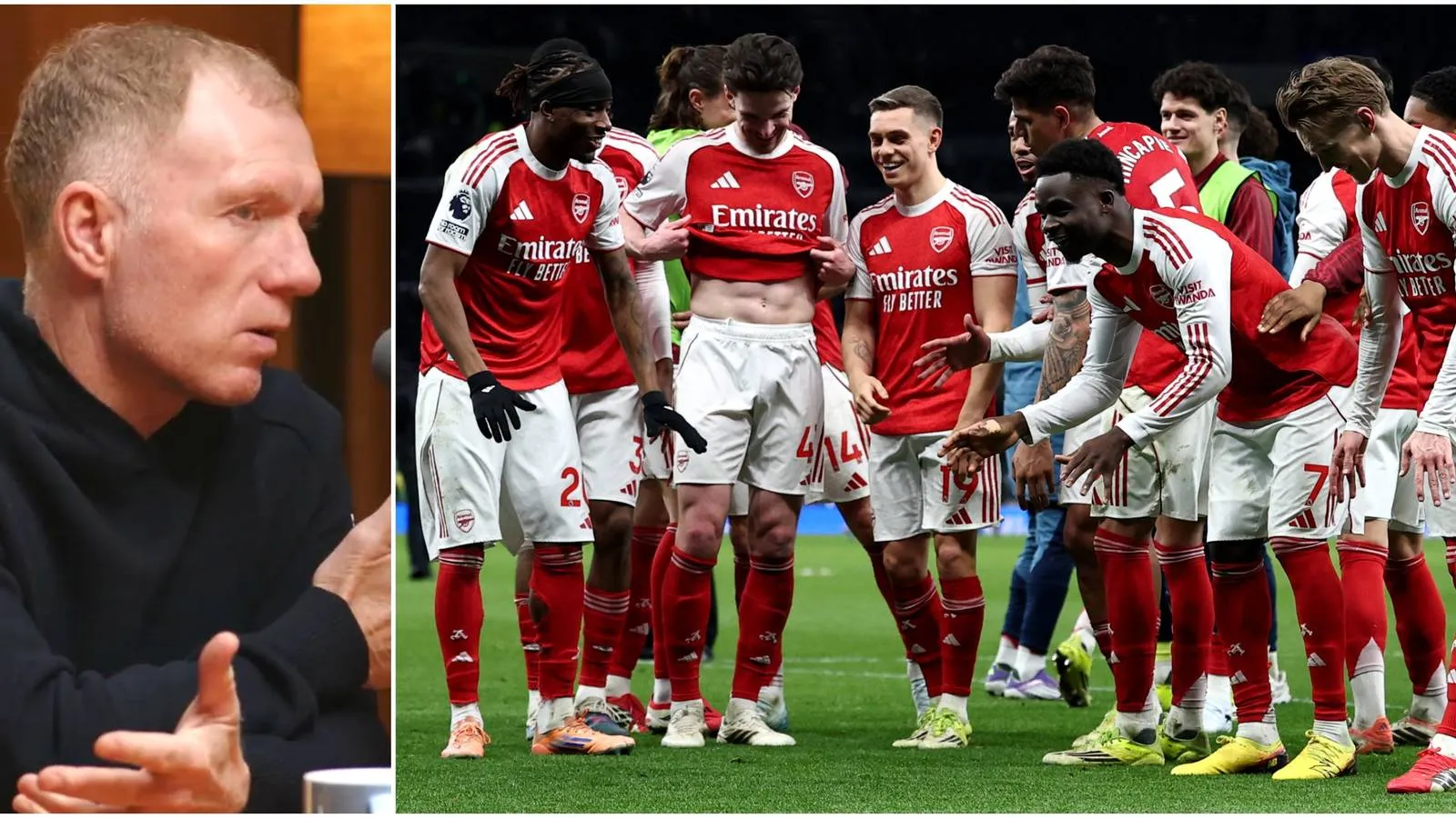 Paul Scholes Kritik Sikap Declan Rice dalam Derby London Utara - sumber: (givemesport)