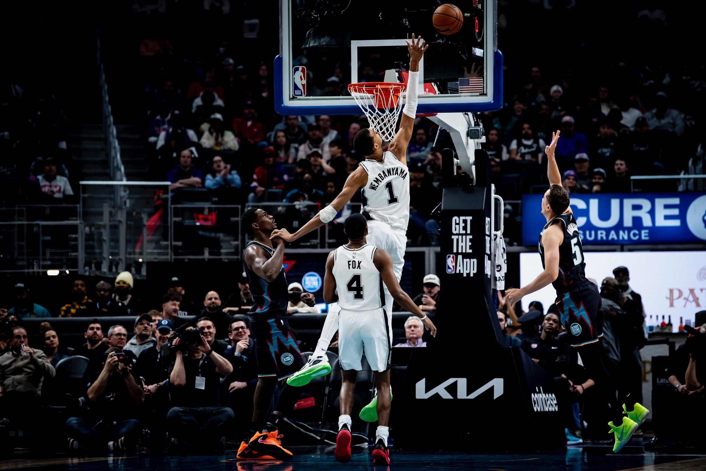 Spurs Tundukkan Pistons, Wemby Cemerlang di Laga Krusial