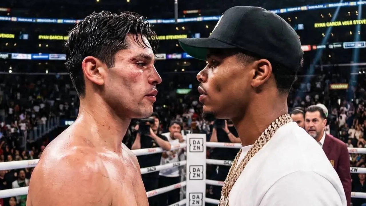 Shakur Stevenson (kanan) dan Ryan Garcia. (Foto: Fight TV)