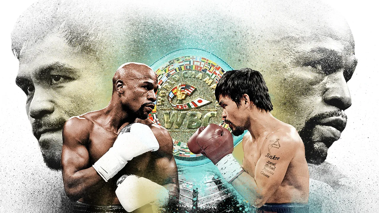 Manny Pacquiao (kanan) dan Floyd Mayweather Jr. (Foto: Fight TV)