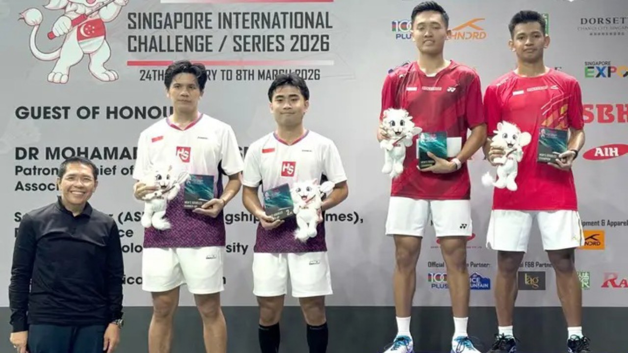 Kalahkan Yeremia/Patra, Taufik/Daniel Kampiun Singapore IC 2026