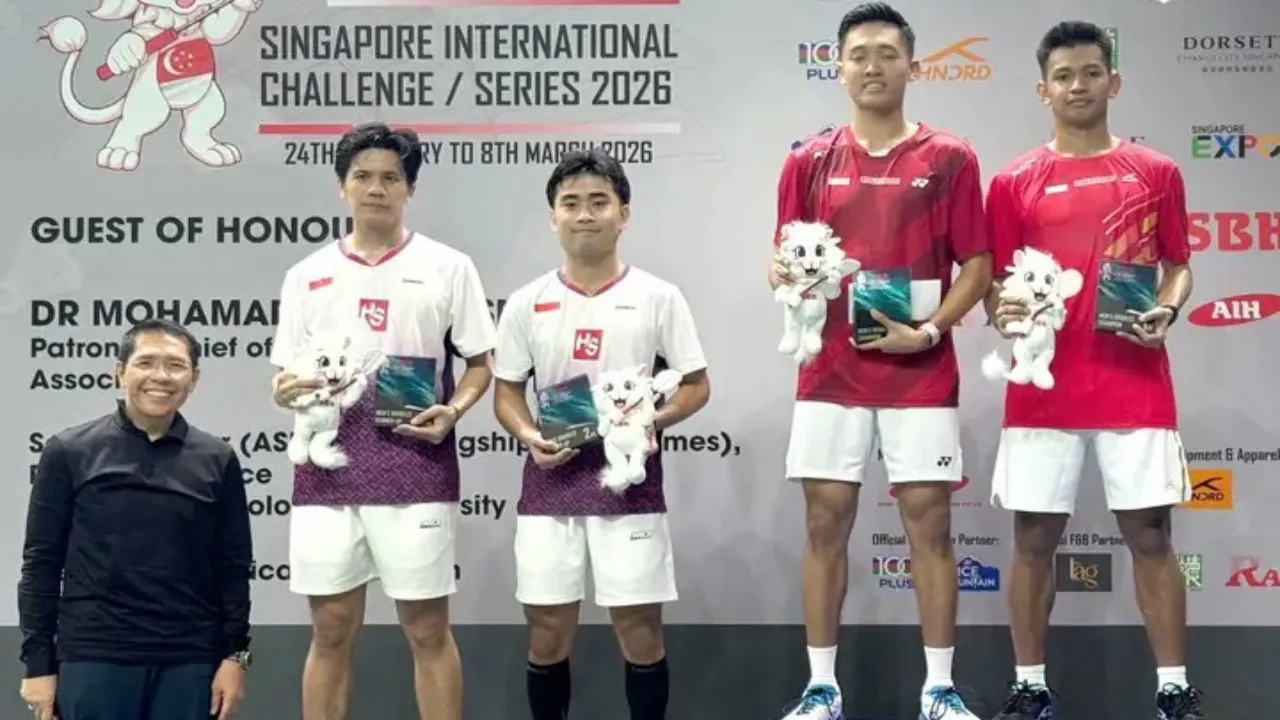 Kalahkan Yeremia/Patra, Taufik/Daniel Kampiun Singapore IC 2026