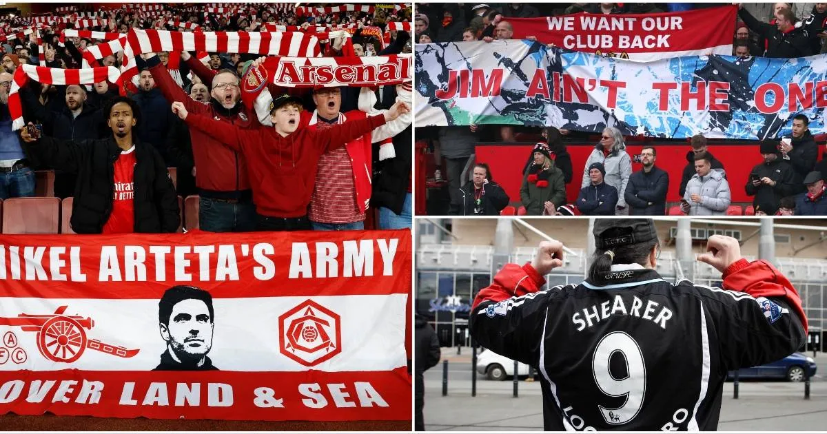 Arsenal Lebih Dibenci dari Manchester United dalam Peringkat Basis Penggemar Premier League - sumber: (givemesport)