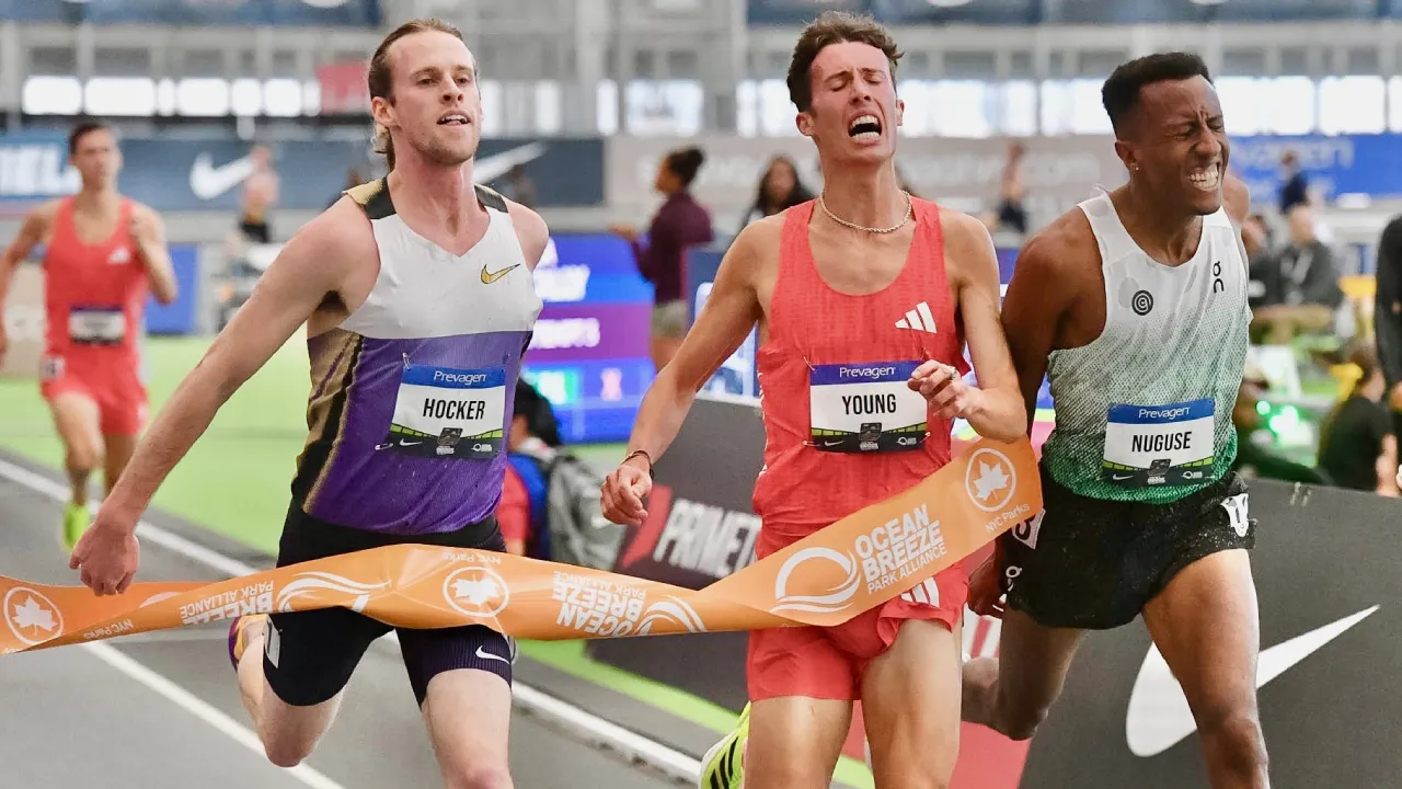Cole Hocker Juara Lari Nomor 3.000 Meter Indoor AS dengan Selisih Tipis
