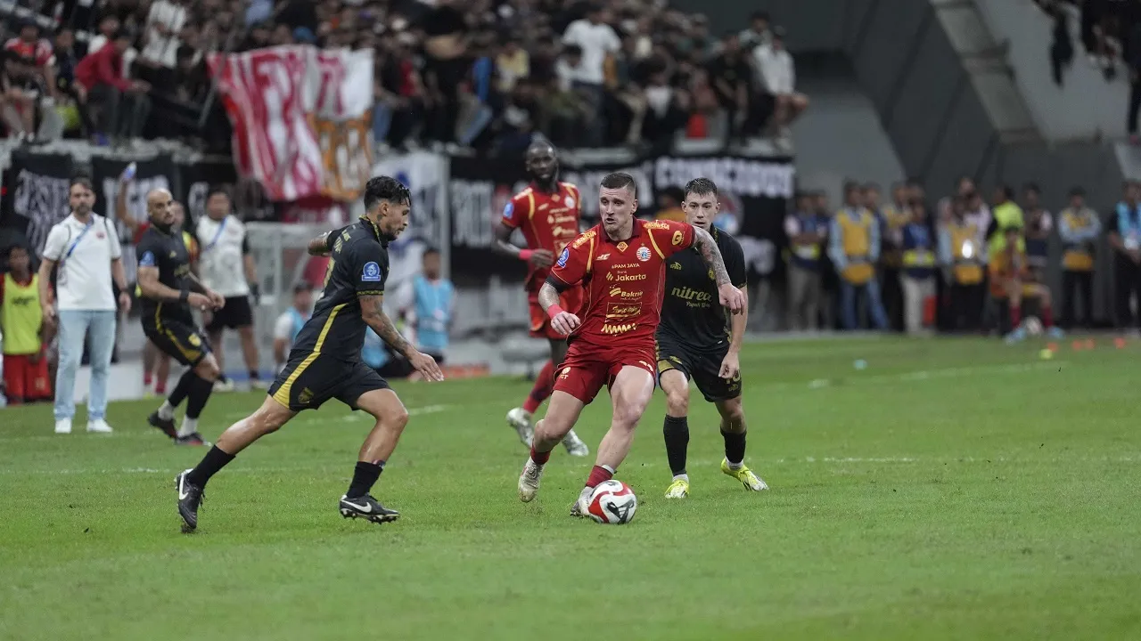 Gelandang Persija Jakarta, Fabio Calonego di laga kontra Borneo FC