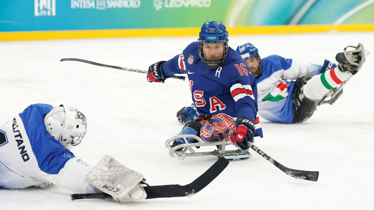 Laga Hoki Es Kursi Roda AS vs Italia di Paralimpiade 2026 Pecahkan Rekor