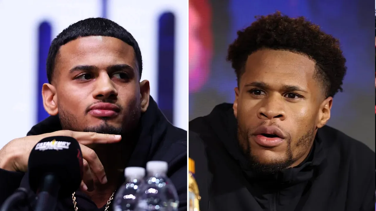 Devin Haney (kanan) dan Rolando Romero. (Foto: Fight TV)