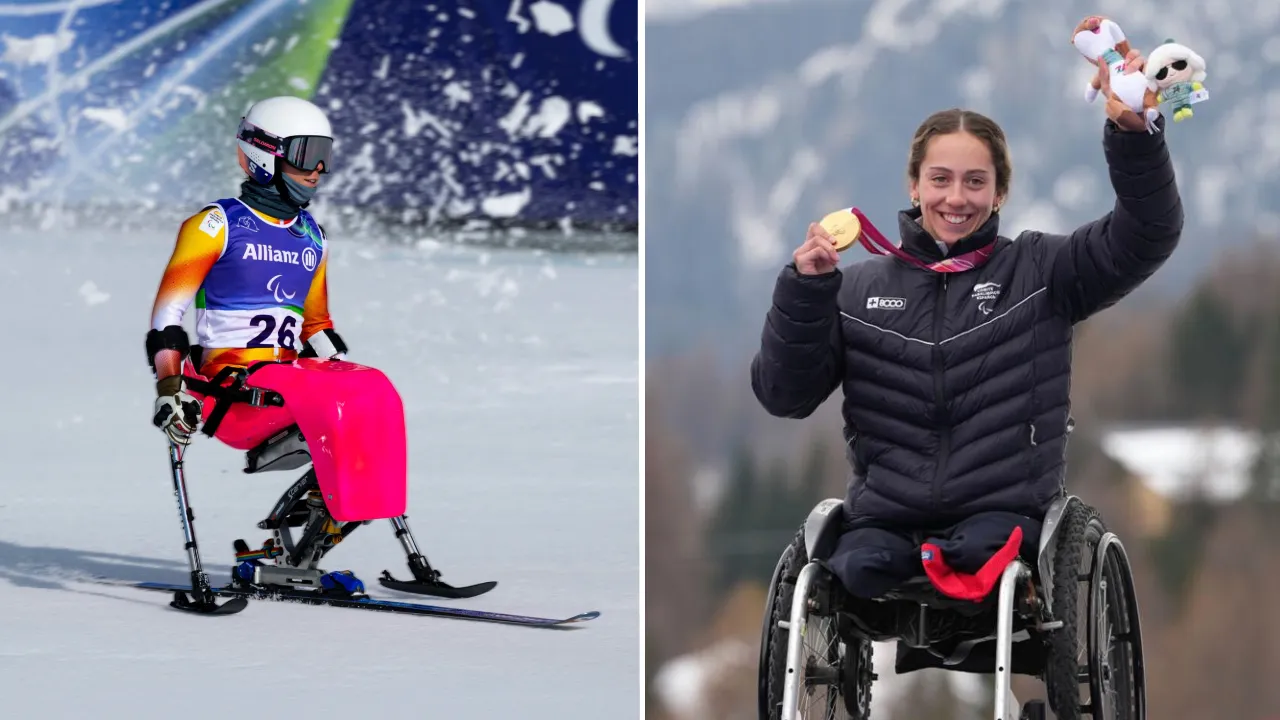 Audrey Pascual Seco merebut emas pada nomor alpine combined kategori duduk sekaligus memastikan gelar keduanya secara beruntun di ajang tersebut. (Foto: AP)