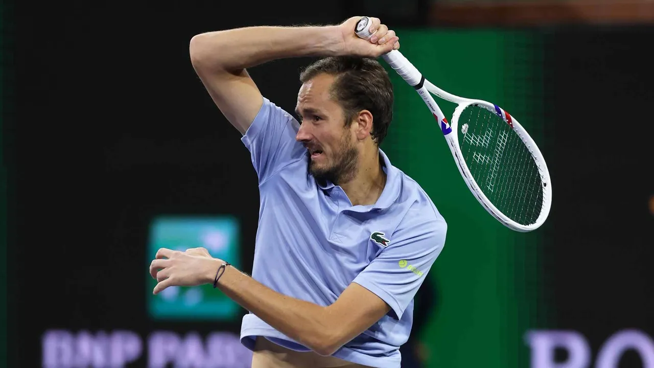 Daniil Medvedev Buat Juara Bertahan Di Indian Wells Tertunduk Lesu