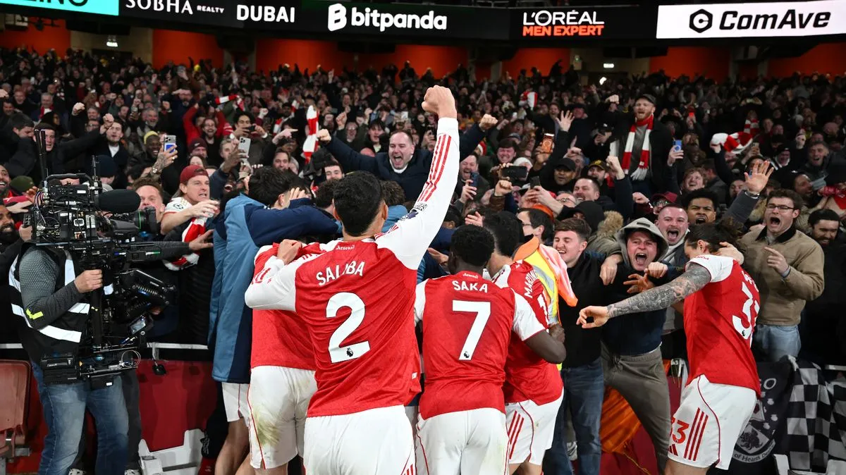 Arsenal Raih Kemenangan Penting Menuju Gelar Liga - sumber: (footballlondon)