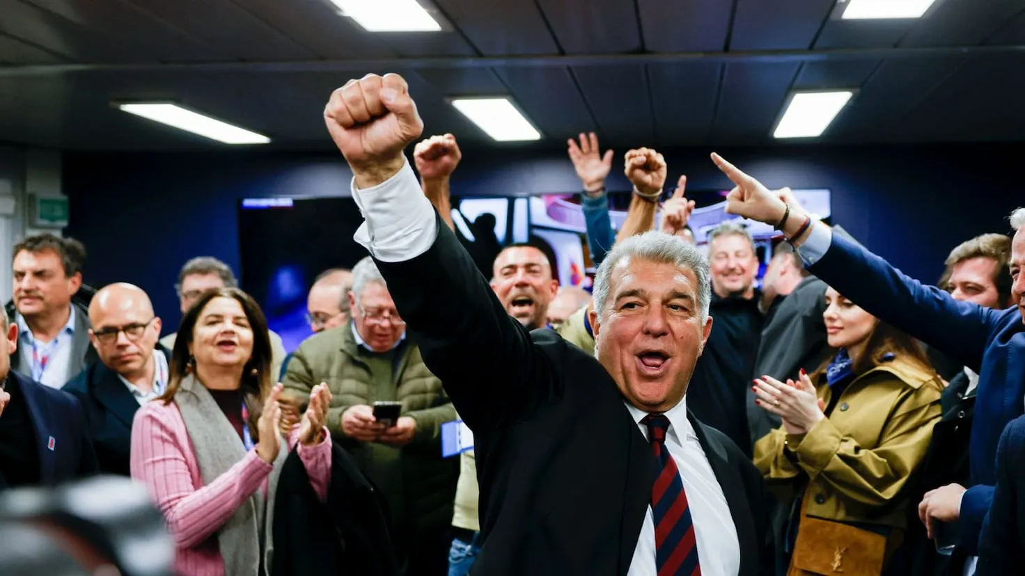 Joan Laporta Kembali Pimpin Barcelona, Sampaikan Pidato Kemenangan - sumber: (footballespana)