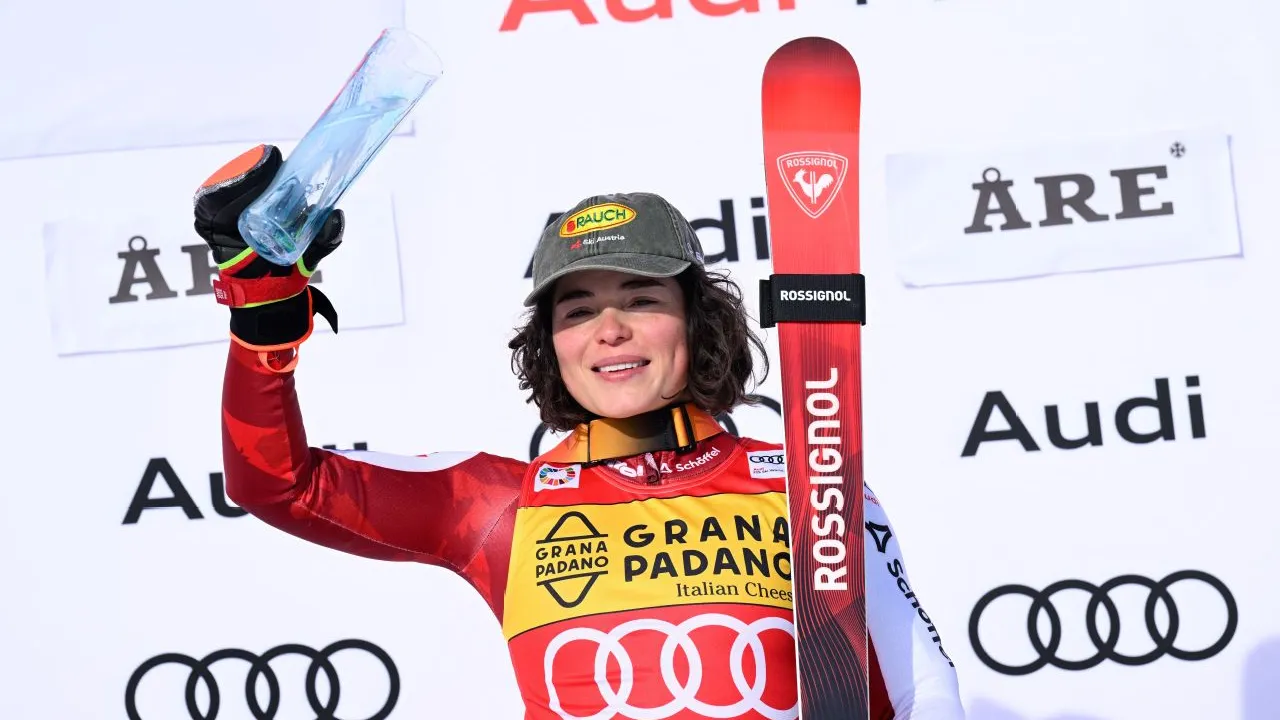 Julia Scheib Pastikan Gelar Juara Giant Slalom Piala Dunia di Are Swedia