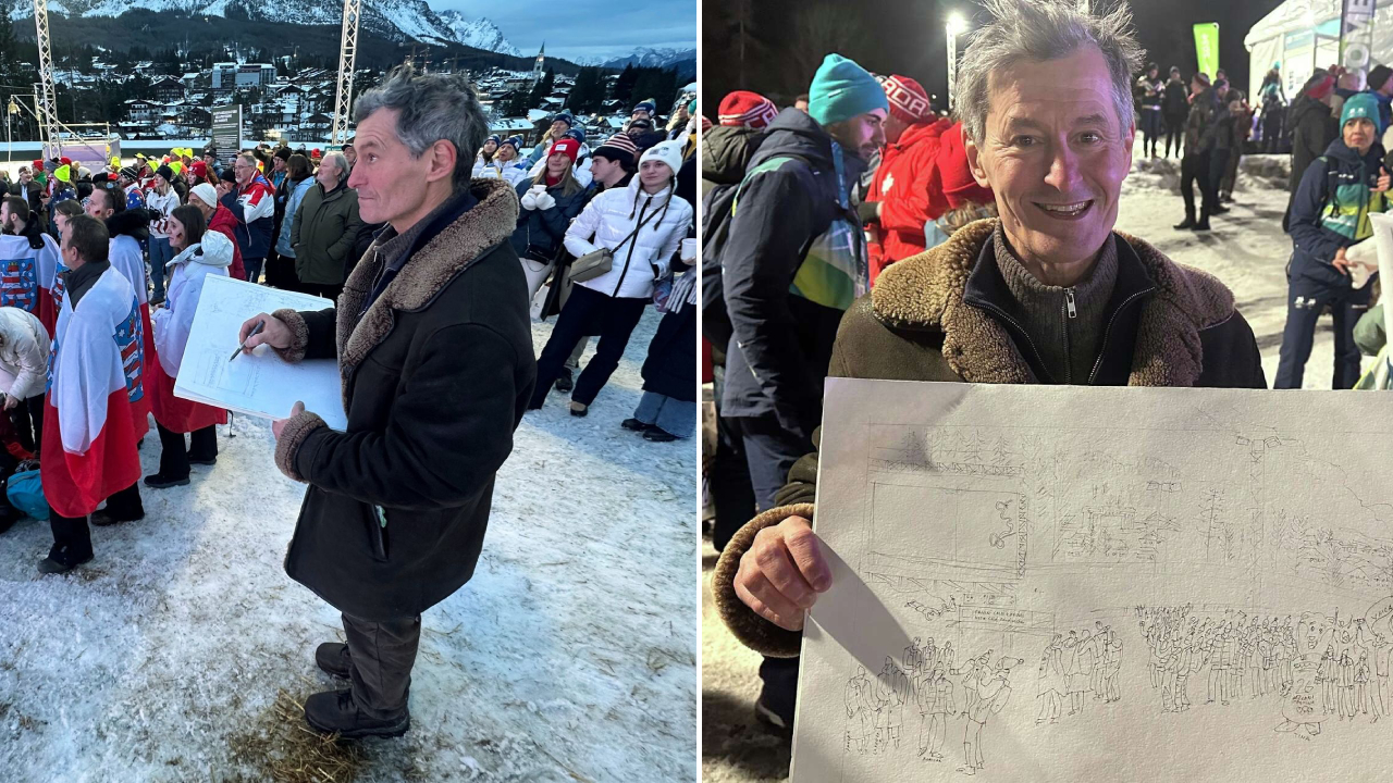 Pelukis Prancis Marc Ahr Hadirkan Lukisan Paralimpiade di Jalanan Cortina