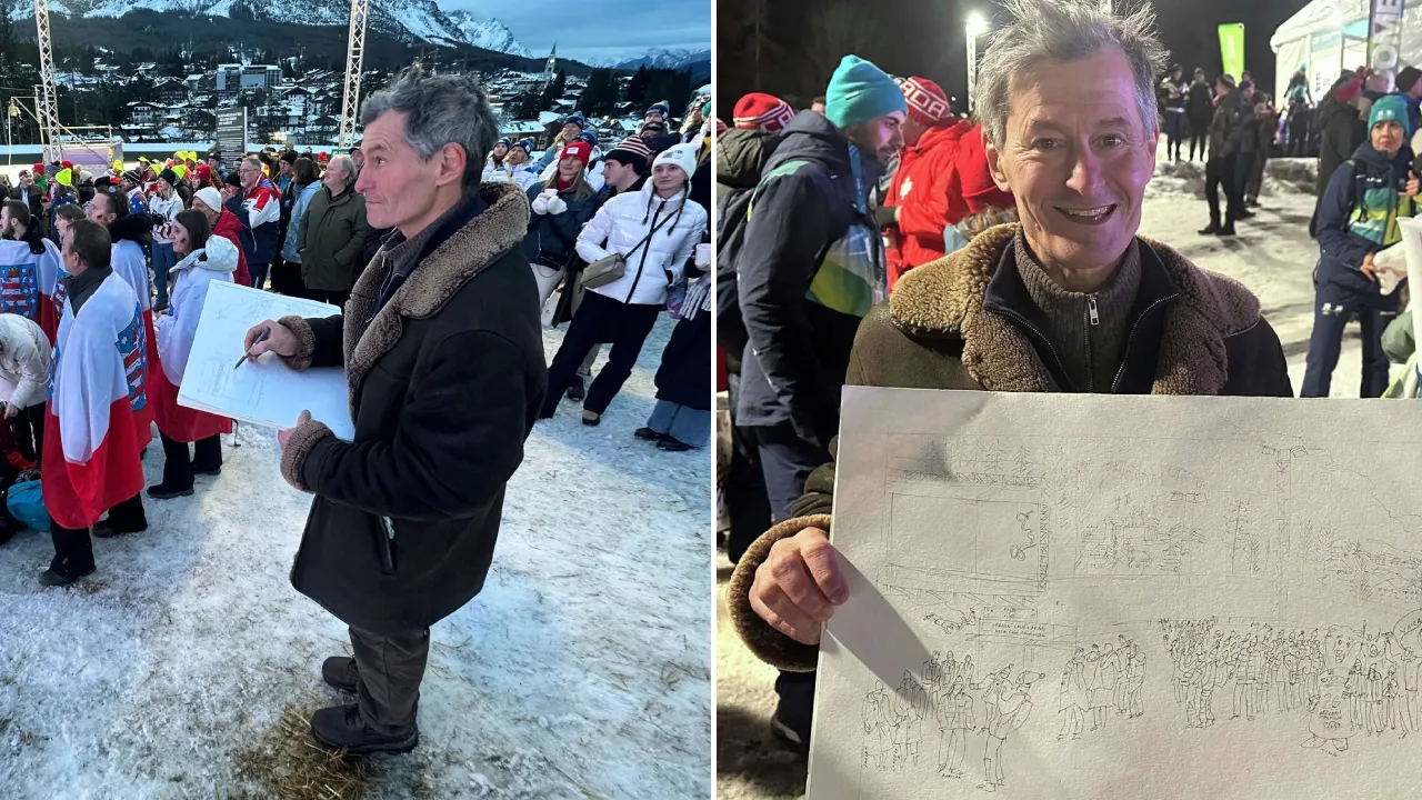 Pelukis Prancis Marc Ahr Hadirkan Lukisan Paralimpiade di Jalanan Cortina