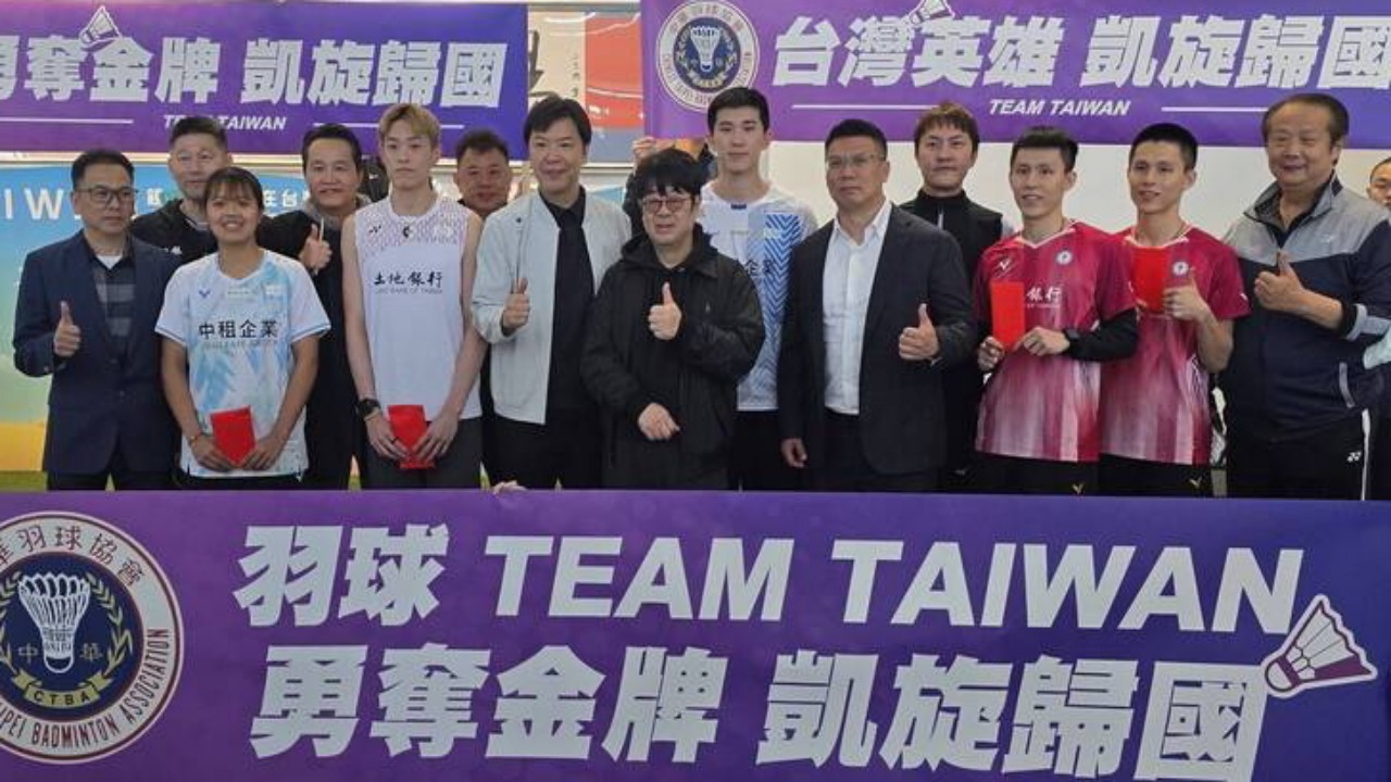 Bawa Pulang 2 Gelar All England, Tim Taiwan Disambut Meriah di Rumah