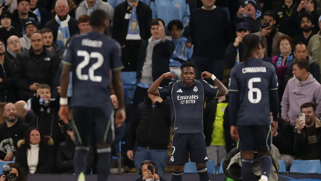 Vinicius Jr Jelaskan Makna Selebrasi Gol di Depan Fans Manchester City