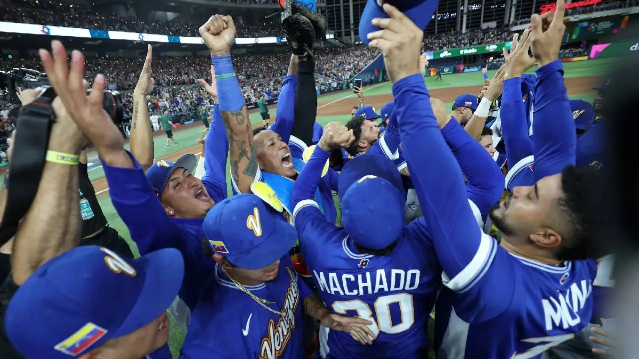 Para pemain Venezuela menunjukkan performa solid sepanjang turnamen World Baseball Classic 2026 hingga mencapai puncak. (Foto: AP)