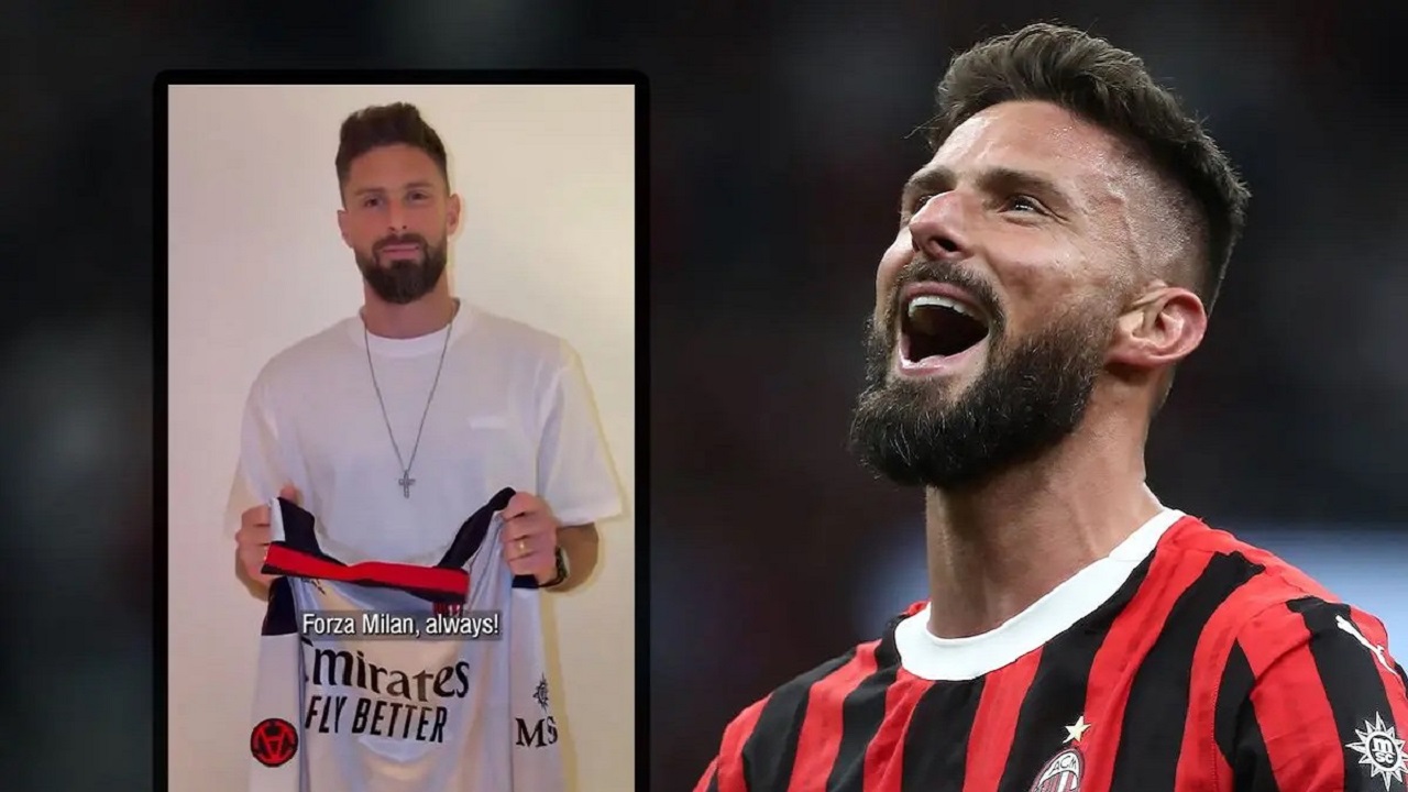 Dapat Hadiah dari AC Milan, Olivier Giroud Ucapkan Terima Kasih di Medsos